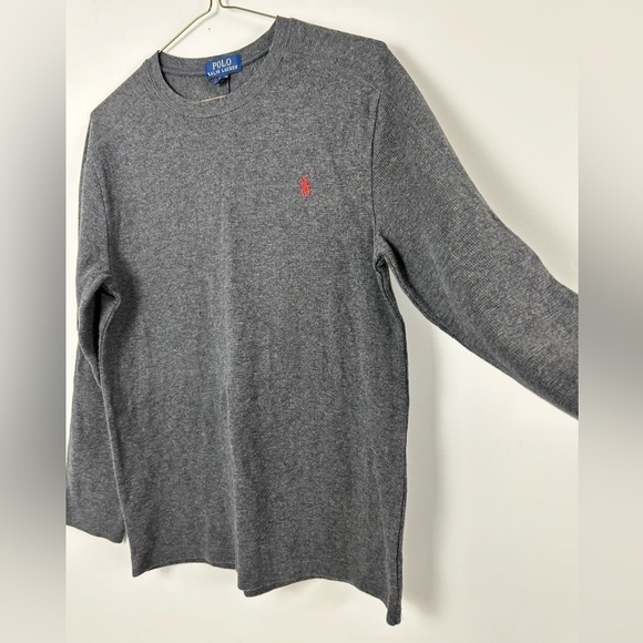 Polo Ralph Lauren Waffle Shirt Gray Youth XL - Picture 4 of 9